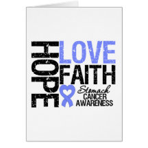 Stomach Cancer Hope Love Faith Card