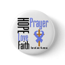 Stomach Cancer Hope Love Faith Prayer Cross buttons
