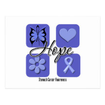Stomach Cancer Hope Love Inspire Awareness Postcards