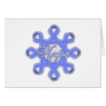 Stomach Cancer Hope Unity Ribbons Greeting Card