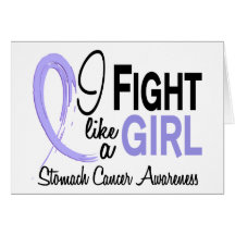 Stomach Cancer I Fight Like A Girl 10.1 Greeting Card