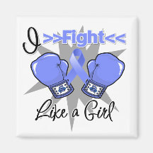 Stomach Cancer I Fight Like a Girl With Gloves Magnets