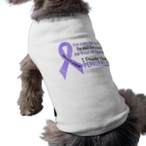 Stomach Cancer I Proudly Wear Periwinkle 1 Dog T-shirt