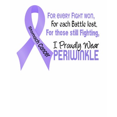 Stomach Cancer I Proudly Wear Periwinkle 1 Tee Shirt
