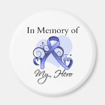Stomach Cancer In Memory of My Hero Fridge Magnet