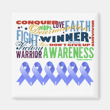 Stomach Cancer Inspirational Words Magnet