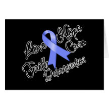 Stomach Cancer Love Hope Determination Greeting Card