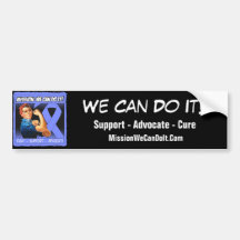Stomach Cancer Mission We Can Do It Bumper Sticker