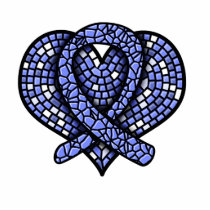 Stomach Cancer Mosaic Heart Ribbon Sculpture photo sculptures by giftsforawareness Stomach Cancer Mosaic Heart Ribbon Sculpture photo sculptures