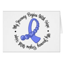 Stomach Cancer My Journey Begins With Hope Greeting Card