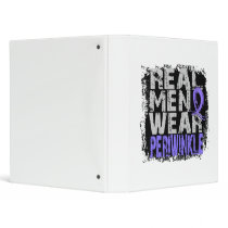 Stomach Cancer Real Men Wear Periwinkle 3 Ring Binder