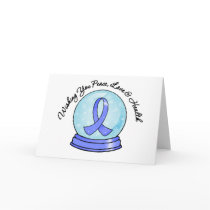 Stomach Cancer Ribbon Merry Christmas Snowglobe cards by giftsforawareness Stomach Cancer Ribbon Merry Christmas Snowglobe cards