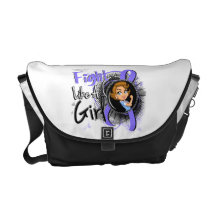 Stomach Cancer Rosie Cartoon FLAG.png Messenger Bag