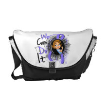 Stomach Cancer Rosie Cartoon WCDI.png Messenger Bags