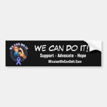 Stomach Cancer - Rosie The Riveter - We Can Do It Bumper Stickers