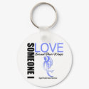 Stomach Cancer Someone I Love Earned Their Wings keychains by giftsforawareness Stomach Cancer Someone I Love Earned Their Wings keychains