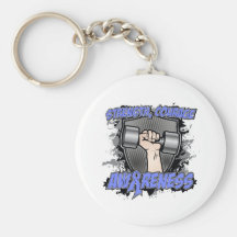 Stomach Cancer Strength Courage Men Keychains
