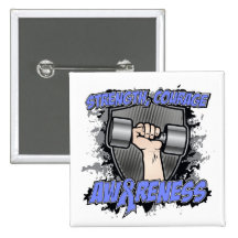 Stomach Cancer Strength Courage Men Pin