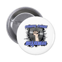 Stomach Cancer Strength Courage Men Pinback Button