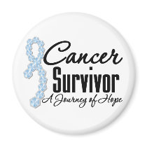 Stomach Cancer Survivor Journey Ribbon magnets by cancerapparel Stomach Cancer Survivor Journey Ribbon magnets