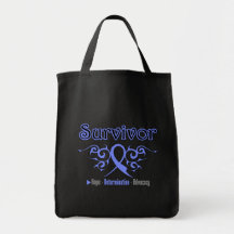 Stomach Cancer Survivor Tribal Ribbon Canvas Bag