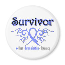 Stomach Cancer Survivor Tribal Ribbon magnets by cancerapparel Stomach Cancer Survivor Tribal Ribbon magnets