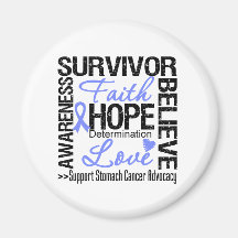 Stomach Cancer Survivors Motto Fridge Magnet