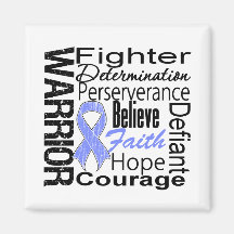 Stomach Cancer Warrior Collage Fridge Magnet