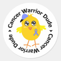 Stomach Cancer Warrior Dude Stickers