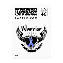 Stomach Cancer Warrior Fighter Wings Postage Stamps