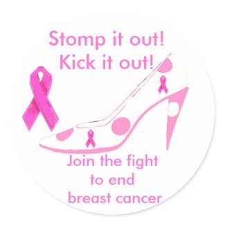 Stomp out cancer sticker sticker