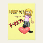 Stomp Out Valentines Day Postcard