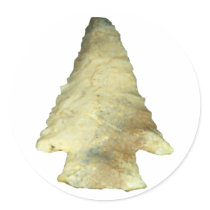 Stone Age head of the arrow stone age arrowhead Round Sticker