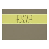 Stone avocado green wedding rsvp invitations