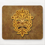 Stone Aztec Mask Mouse Pads