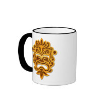 Stone Aztec Mask Mugs