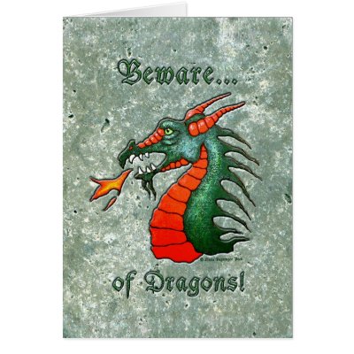 Stone Beware of Dragons card