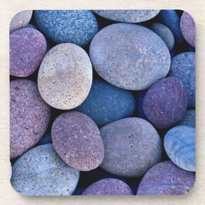 Stone blue rocks coasters