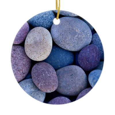 Stone blue rocks ornament