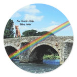 Stone Bridge Crossing River  Kildare Ireland Round Sticker