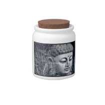 Stone Buddha head candy jar candy jars