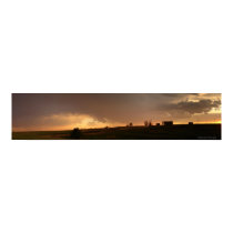 Stone Building Sunset posters by wksimages Stone Building Sunset posters