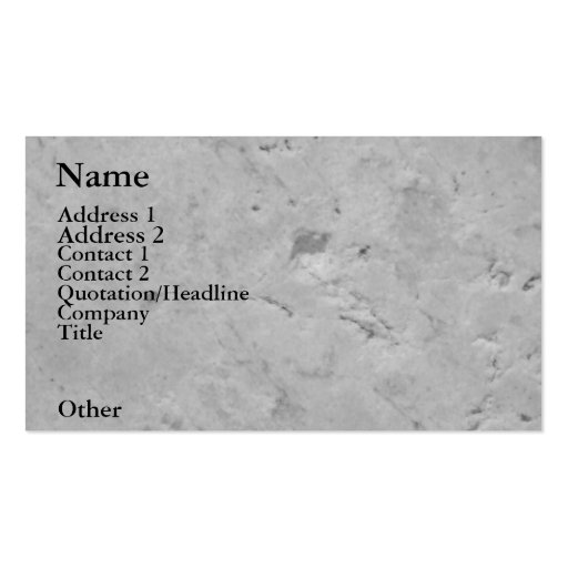 Stone Business Card (front side)