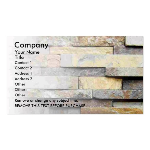 Stone Business Card (front side)