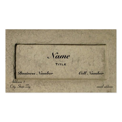 Stone Business Card Templates (front side)