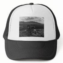Stone Cairn on Tundra Trucker Hat