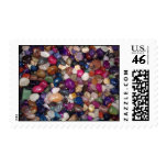 Stone collecting postage stamps