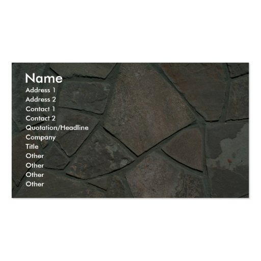 Stone floor business card template