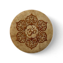 Stone Floral Aum Design Buttons