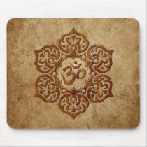 Stone Floral Aum Design Mousepad